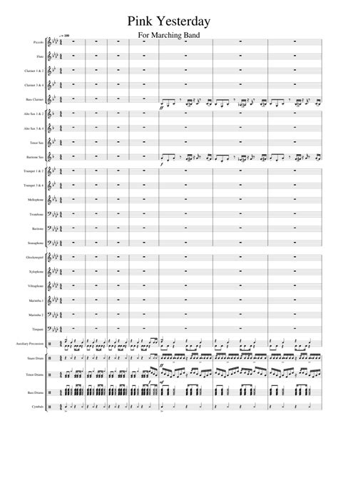 Too Many Zooz Pink Yesterday Sheet Music For Trombone Tuba Flute