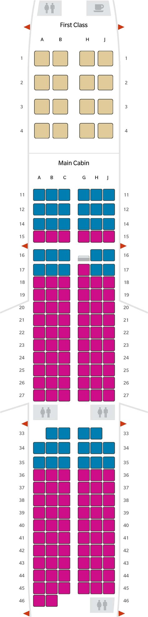 8 Pics Airbus A330 Seating Chart United Airlines And Description Alqu F53