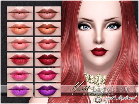 The Sims Resource Matte Lipstick With Lipliner