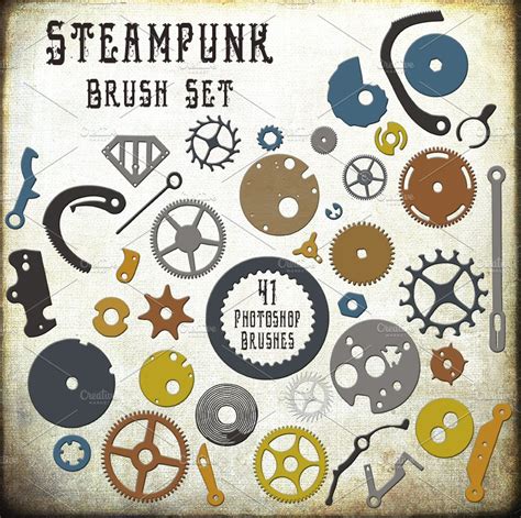 Steampunk Watch And Gear Brushes Brushes ~ Creative Market