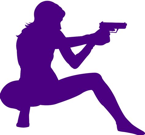 Spy Girl Silhouette Free Vector Silhouettes