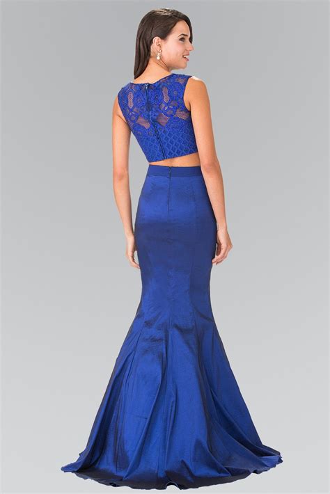 Long Two Piece Mermaid Dress With Lace Top By Elizabeth K Gl2354 Abc