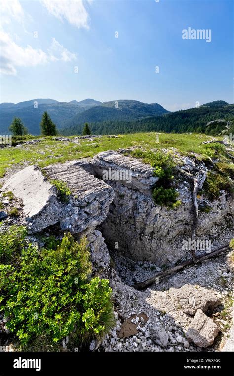 the italian stronghold of the great war at mount lozze today it is part of the monumental area