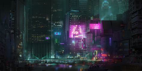 This Environment And Neon Design Was Done For Personal Work