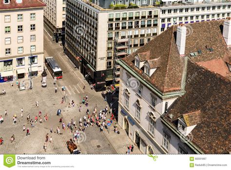 Aerial View Of Vienna From Stephansplatz Square Editorial Photography