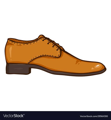 Cartoon Leather Men Shoe Royalty Free Vector Image
