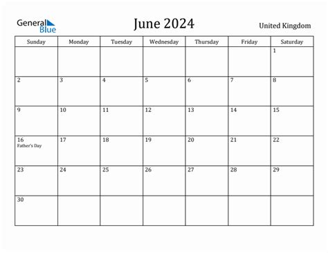 2024 June Calendar With Holidays Uk And Ireland Sydel Fanechka