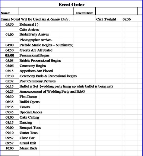 Finalize fittings for wedding party and parents. Wedding Day Timeline! - FOUR OAKS MANOR