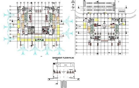 Airport Structure Detail 2d View Cad Construction Block Layout File In