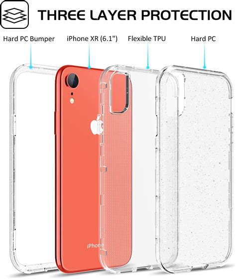 Domaver Iphone Xr Case Clear Glitter Bling Phone Ebay