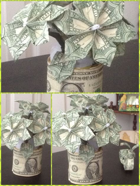 Flowers Made Of Dollar Bills Money Origami Creative Money Ts