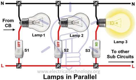 How To Wire Lights In Parallel Switches And Bulbs Connection In Parallel