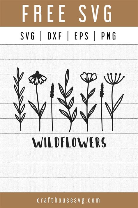 FREE Wildflowers SVG | FB87 - Craft House SVG
