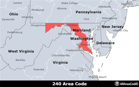 240 Area Code Location Map Time Zone And Phone Lookup