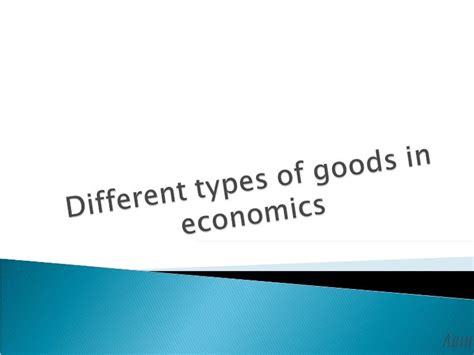 Different Types Of Goods