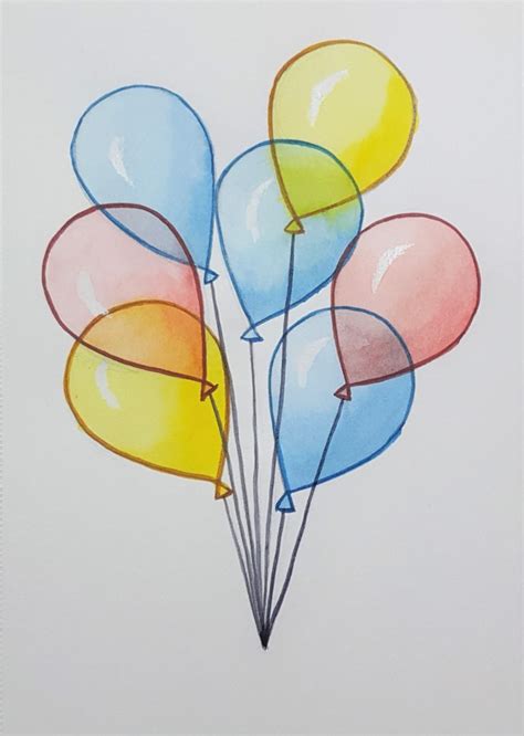 Tutorial 12how To Draw Balloons Using Watercolors Passion Heart