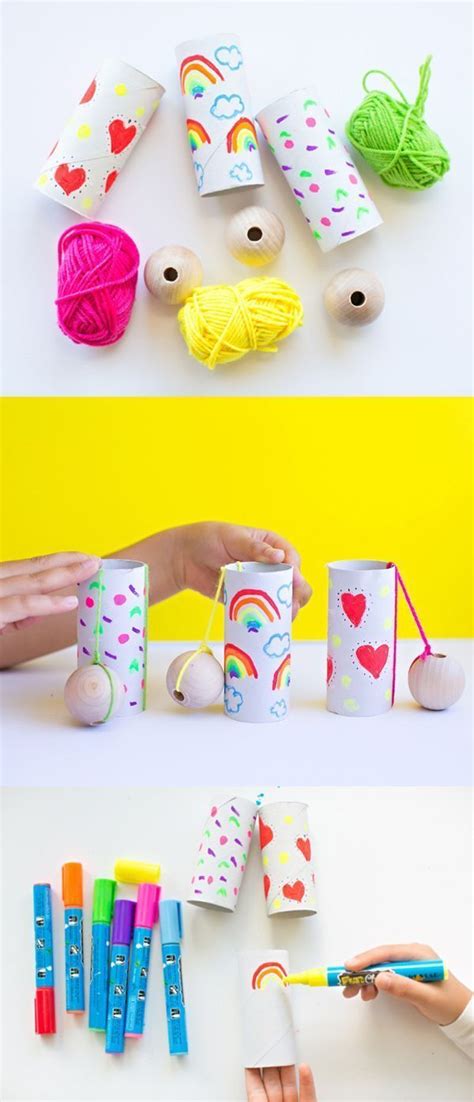 Diy Paper Tube Ball And Cup Game For Kids Ball And Cup Games Craft