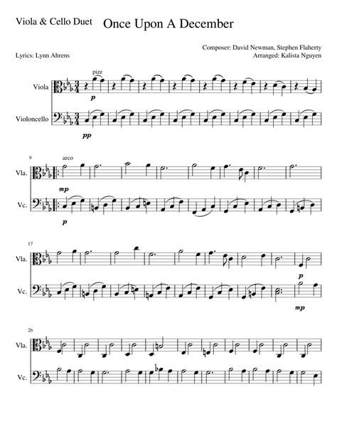Maybe you would like to learn more about one of these? Once Upon A December sheet music for Viola, Cello download ...