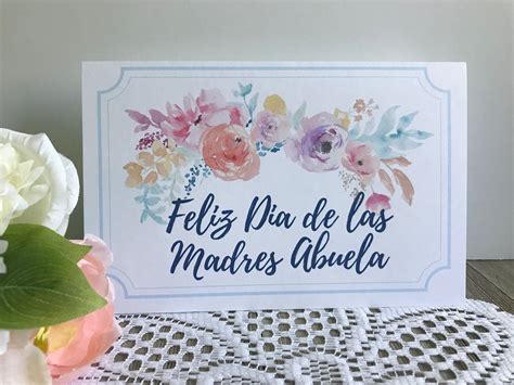 Spanish Mothers Day Card Printable Feliz Dia De Las Madres Etsy Spanish Mothers Day