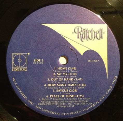 Ratchell Ratchell Used Vinyl High Fidelity Vinyl Records And Hi