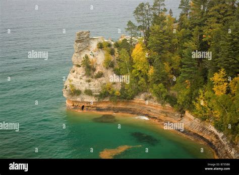 Michigan Miners Castle Above Lake Superior In Pictured Rocks National