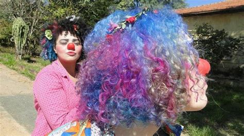 Rainbow Curly Hair Clowns