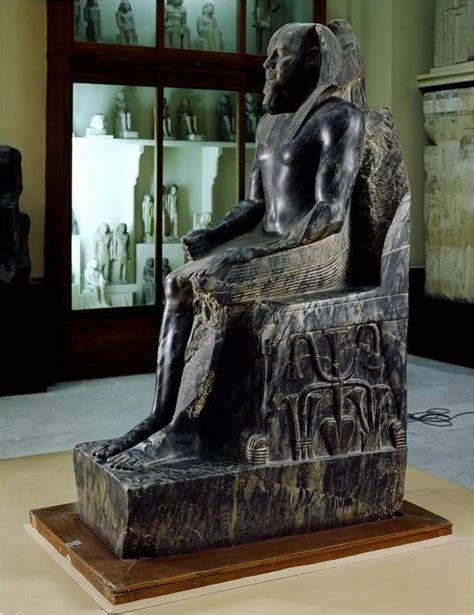 Seated Statue Of Khafre Diorite From His Valley Temple At The Pyramid
