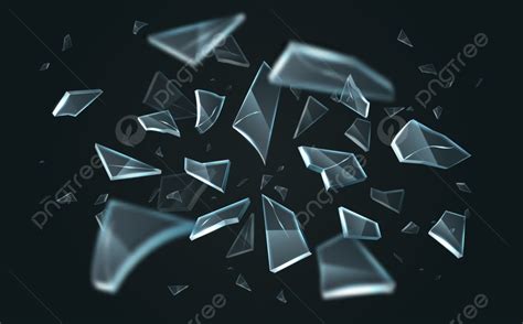 Shattered Glass Vector Art Png Scattered Glass Shatters Realistic
