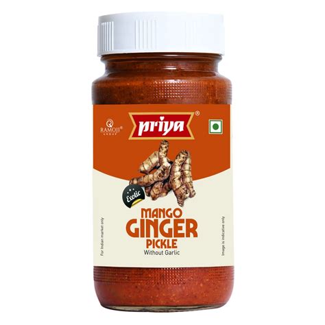 Buy Priya Mango Ginger Pickle Without Garlic 300g Authentic Telugu Style Achar Traditional