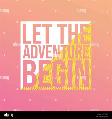 Let The Adventure Begin Life Quote With Modern Background Vector
