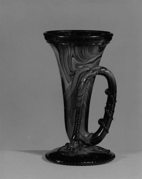 Vase American Decorative Arts Medium Pressed Purple Marble Glass T