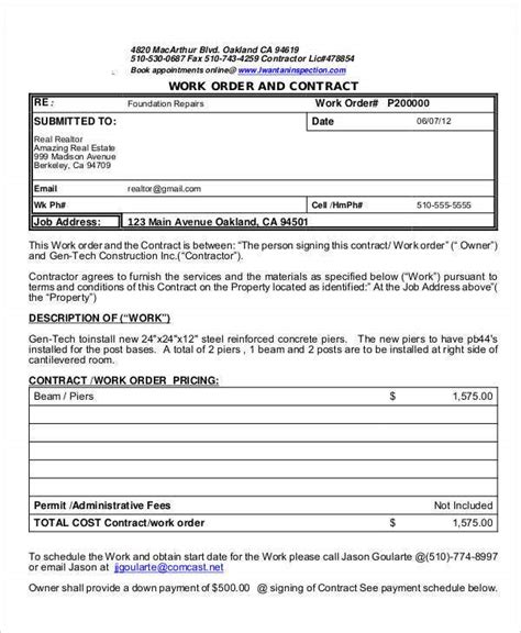 9 Job Order Forms Free Sample Example Format Download Free