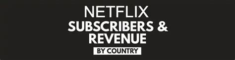 Netflix Subscribers And Revenue By Country 2023 Version