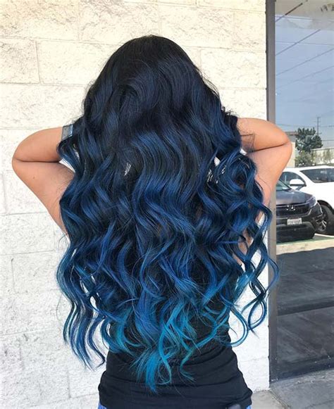41 Bold And Beautiful Blue Ombre Hair Color Ideas Page 3 Of 4 Stayglam