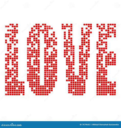 Pixel Love Stock Illustration Illustration Of Symbol 7679642