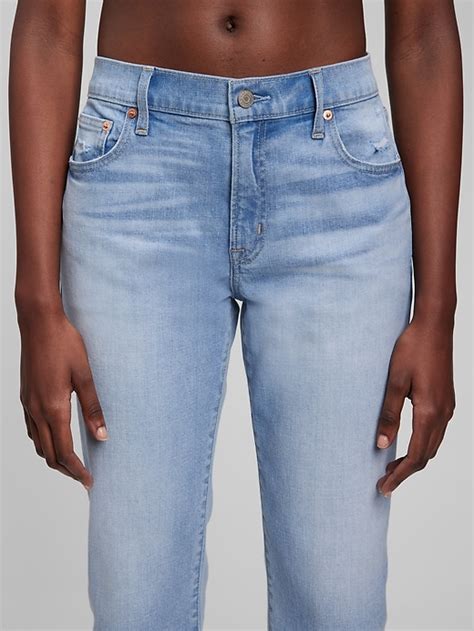Mid Rise Girlfriend Jeans With Washwell Gap