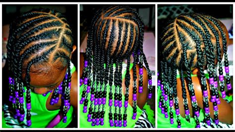 This hairstyle hence has the best of both worlds. Little Girls | Natural Hair | Braids & Beads | Hairstyle ...