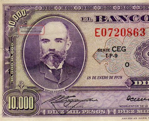 Mexico 1978 $10000 Pesos Matias Romero Serie Ceg (e0720863) Note