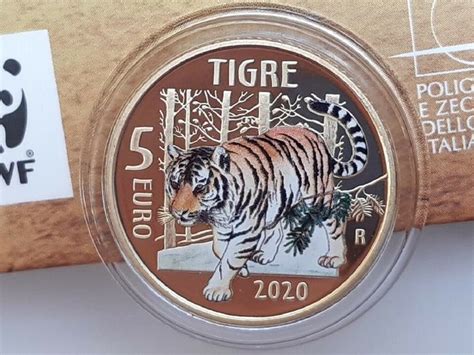 Für die türkei ist es die vierte teilnahme bei einer em. Italien. 5 Euro 2020 Tigre - Catawiki