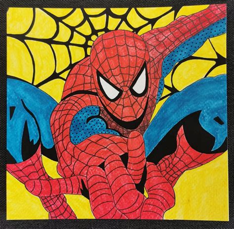 Spiderman Canvas Art Spiderman Pop Superhero Pop Art Spiderman