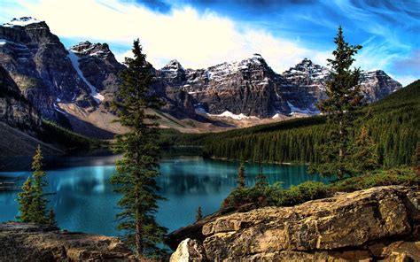 Lake Desktop Hintergrundbilder Moraine Lake Banff National Park 5k Hd