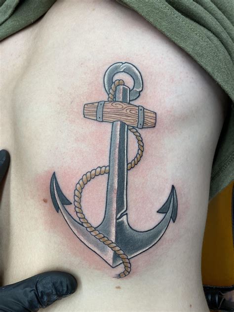 Anchor by Tyler Daubenmier at Neon Dragon Cedar Rapids, IA : r/tattoos