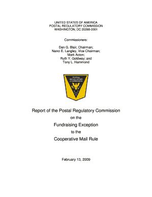 Fillable Online Prc United States Of America Postal Regulatory Commission Prc Fax Email Print