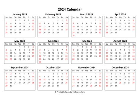 Free Printable Calendar 2024 Word Pdf Excel