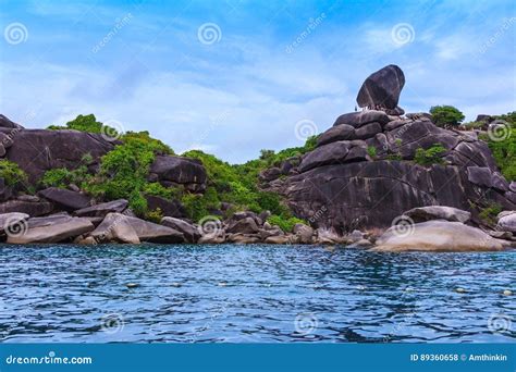 Beautiful Tropical Sea And Blue Sky Of Similan Island Phang Nga