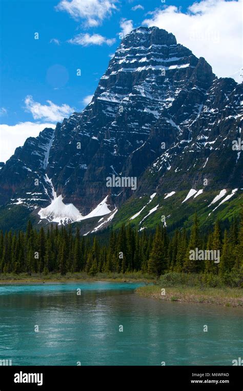 Mistaya River To Mount Chephren Banff National Park Alberta Canada