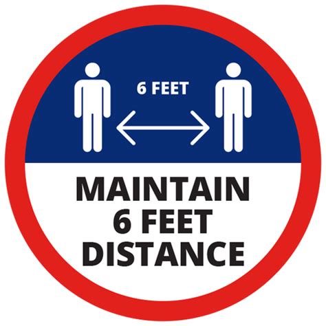 Series 1 Maintain 6 Feet Distance Floor Graphic Circle 17 Abc