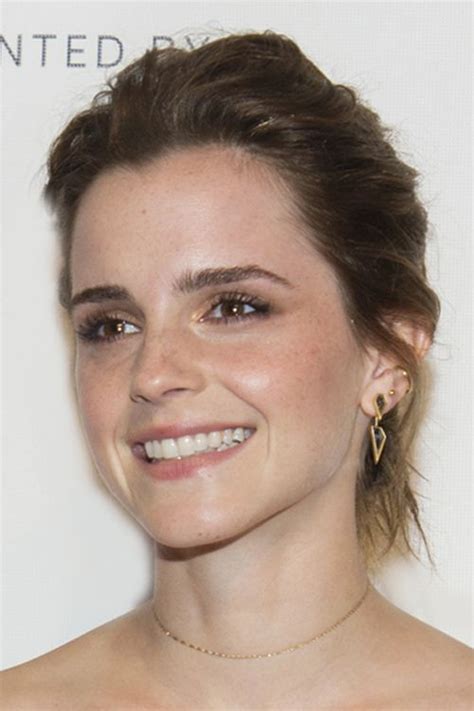 Emma Watson Wavy Medium Brown Updo Hairstyle Steal Her Style In 2021