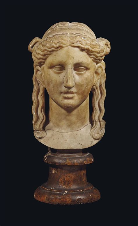 A Roman Marble Head Of A Young Woman Circa 2nd Century Ad Roman Art