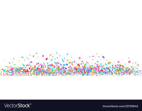 Colorful Confetti Border On White Background Vector Image